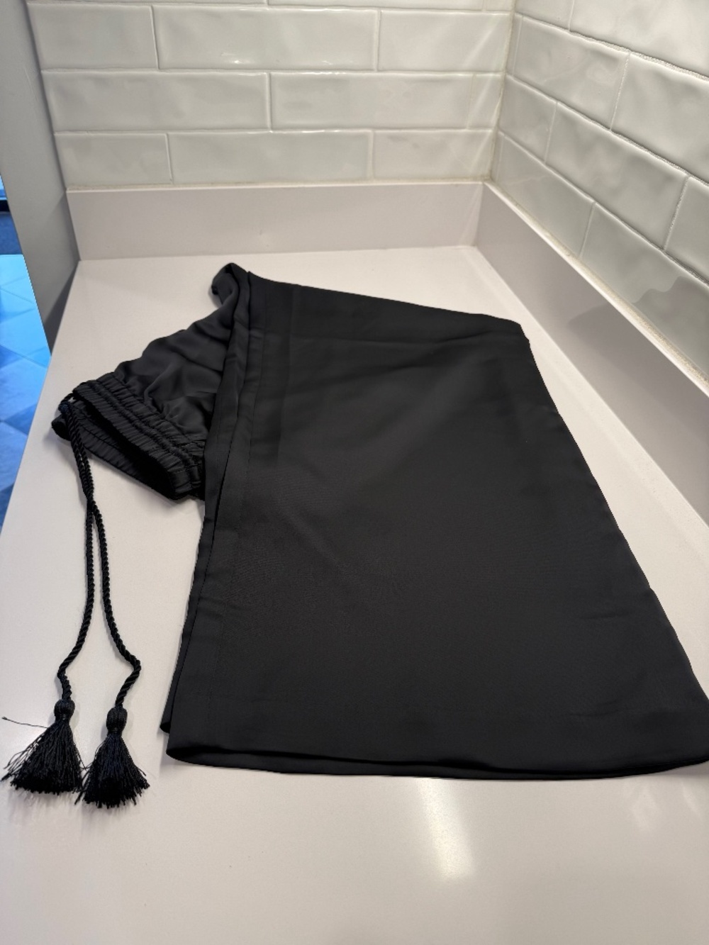 Lauren Ralph Lauren BLACK SATIN TROUSERS NWT - XL/TG